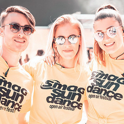 Die SMAG Sundance Praktikanten Luca Steckenborn, Valeria Feist, Amelie Habecke (v.l.n.r.) Die SMAG Sundance Praktikanten Luca Steckenborn, Valeria Feist, Amelie Habecke (v.l.n.r.)